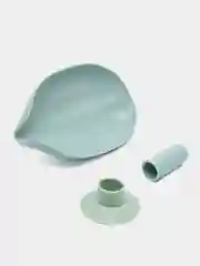 Мятный мыльница  со сливом, на присоске