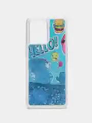 Синий чехол силиконовый Realme 9 4G / 9 Pro Plus  / Реалми 9 Про Плюс жидкий, переливающийся