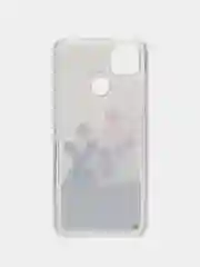 Кремовый чехол Xiaomi Redmi 9C, Redmi 9C NFC, Redmi 10A, Редми 9С переливающийся жидкий с блестками