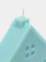 Голубой свеча из воска "Домик"