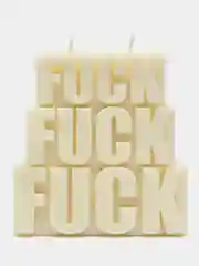 Белый свеча из воска "FUCK"