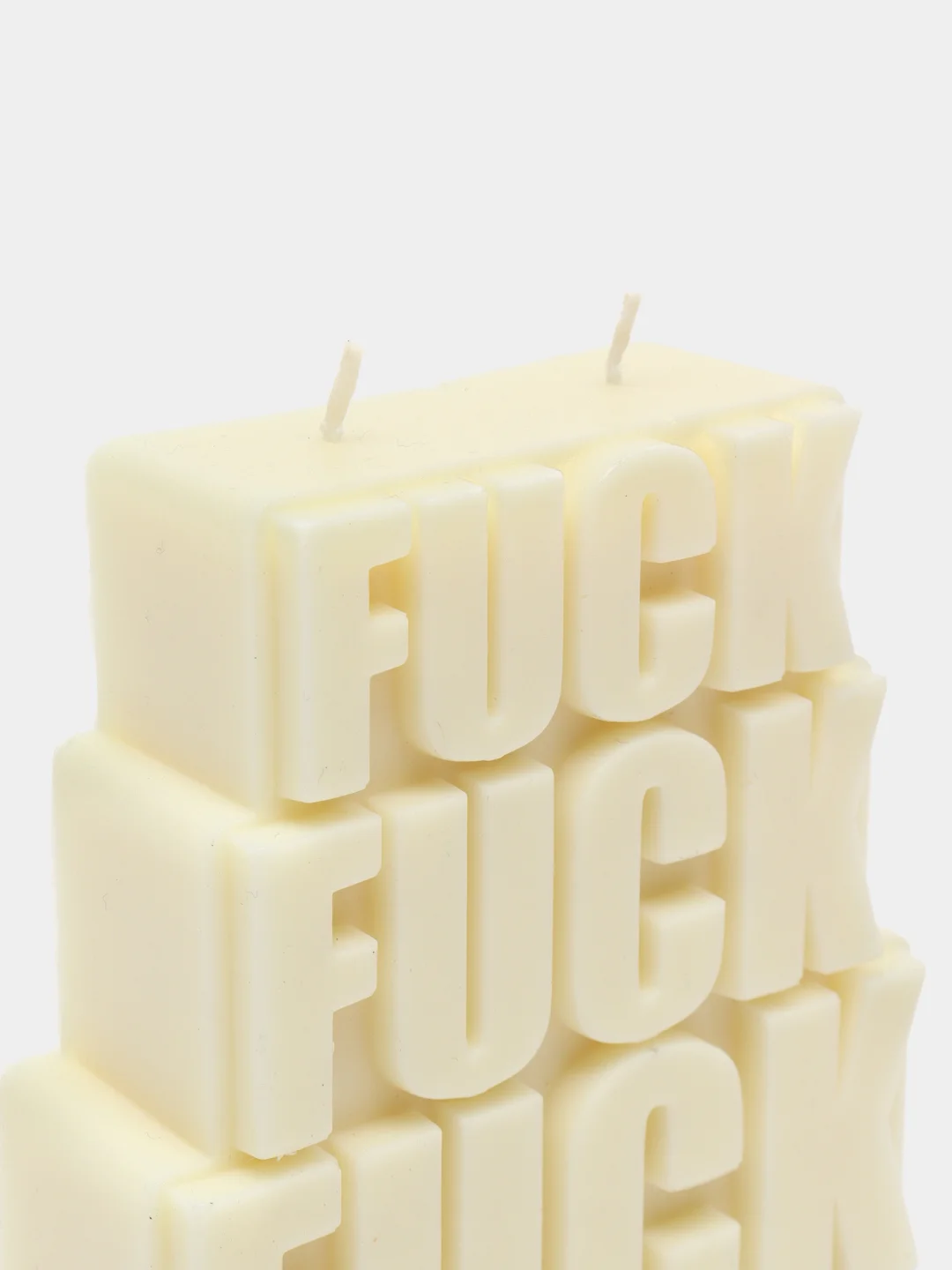 Белый свеча из воска "FUCK"