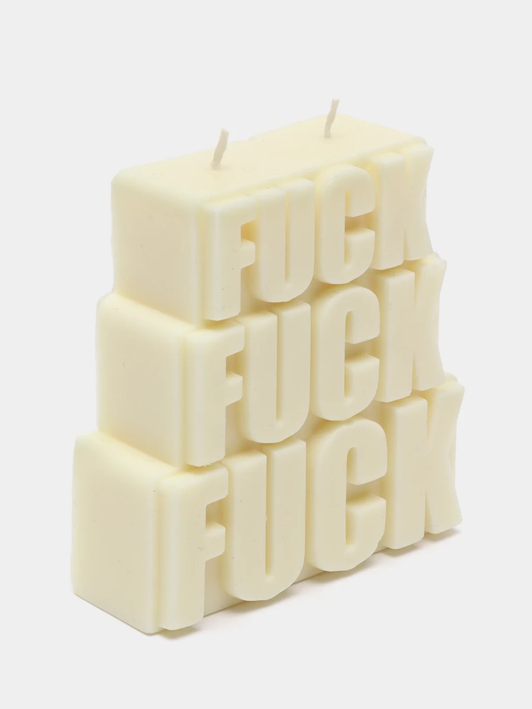 Белый свеча из воска "FUCK"