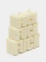 Белый свеча из воска "FUCK"