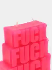 Вишнёвый свеча из воска "FUCK"