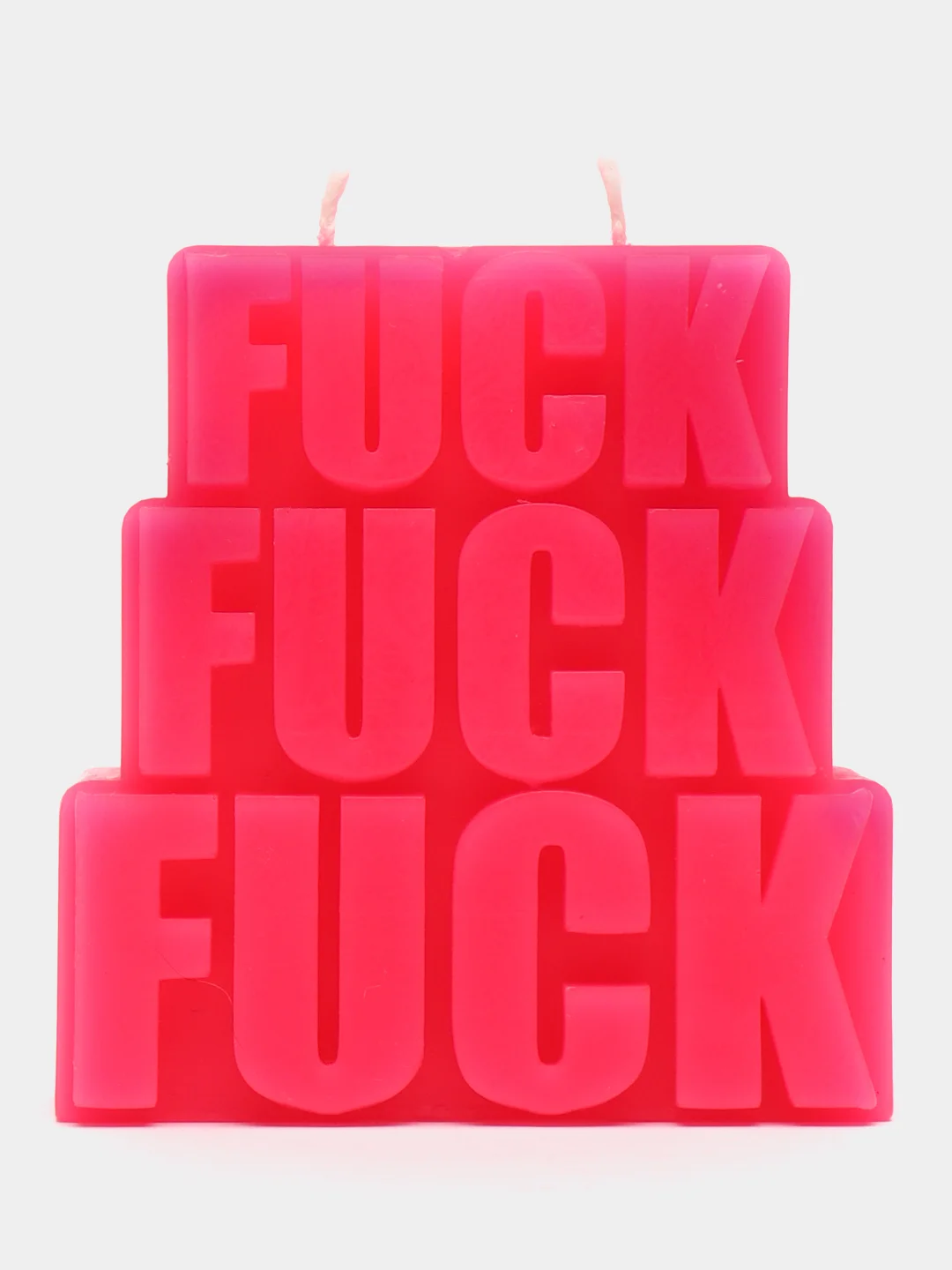 Вишнёвый свеча из воска "FUCK"