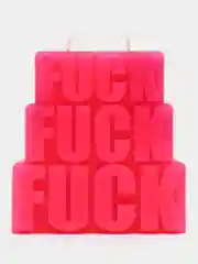 Вишнёвый свеча из воска "FUCK"