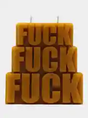 Бронзовый свеча из воска "FUCK"