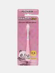 Розовый детская зубная щетка PECHAM Panda Kids, для детей 2-6 лет