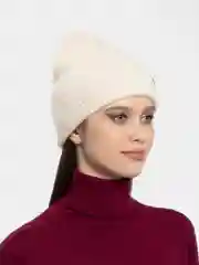Молочный шапка женская с отворотом Азалия