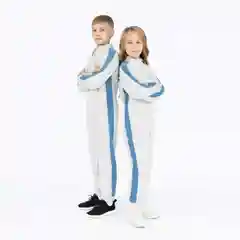 Серебряный комбинезон детский флисовый Утенок