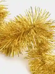 Золотой мишура новогодняя, 200 см