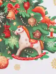 Лесной зеленый новогоднее украшение- наклейка на окно и стекло