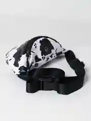 Сумка-бананка на пояс женская, из экокожи, с принтом, с замком