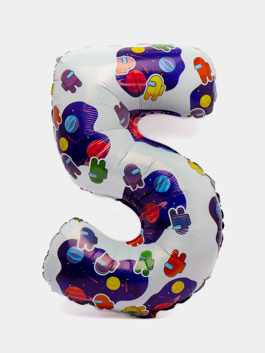 Белый цифра из фольги 0-9 "Космонавтики", 32" - 81 см