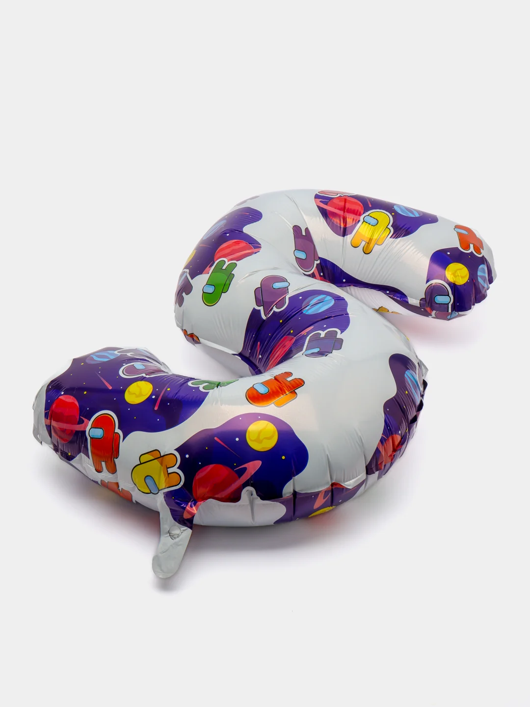 Белый цифра из фольги 0-9 "Космонавтики", 32" - 81 см