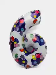 Бирюзовый цифра из фольги 0-9 "Космонавтики", 32" - 81 см