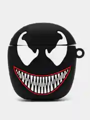 Коралловый чехол для беспроводных наушников AirPods (Аирподс) 1 / 2 / Pro, Pro 2 с карабином