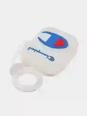 Молочный чехол для беспроводных наушников AirPods (Аирподс) 1 / 2 / Pro, Pro 2 с карабином