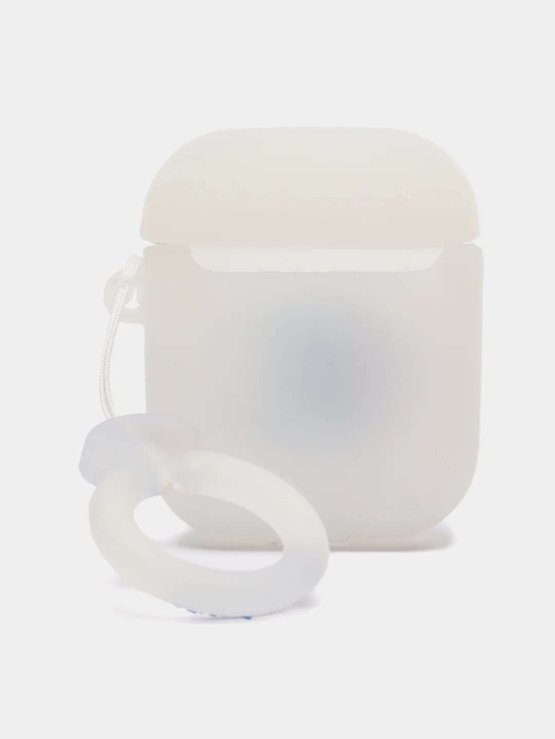 Молочный чехол для беспроводных наушников AirPods (Аирподс) 1 / 2 / Pro, Pro 2 с карабином