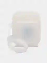 Молочный чехол для беспроводных наушников AirPods (Аирподс) 1 / 2 / Pro, Pro 2 с карабином