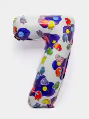 Бордовый цифра из фольги 0-9 "Космонавтики", 32" - 81 см