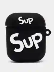 Оливковый чехол для беспроводных наушников AirPods (Аирподс) 1 / 2 / Pro, Pro 2 с карабином