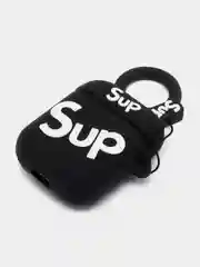 Оливковый чехол для беспроводных наушников AirPods (Аирподс) 1 / 2 / Pro, Pro 2 с карабином