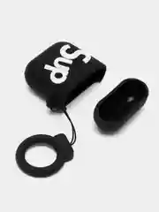 Оливковый чехол для беспроводных наушников AirPods (Аирподс) 1 / 2 / Pro, Pro 2 с карабином