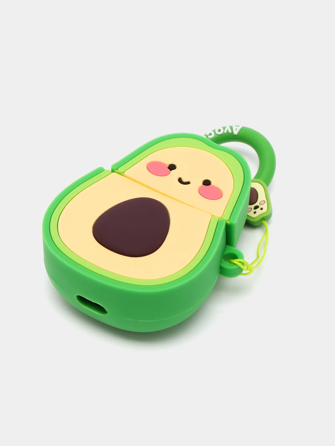 Коралловый чехол для беспроводных наушников AirPods (Аирподс) 1 / 2 / Pro, Pro 2 с карабином