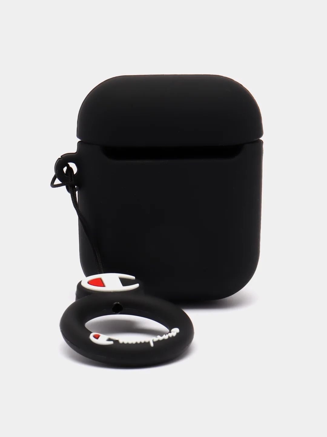 Молочный чехол для беспроводных наушников AirPods (Аирподс) 1 / 2 / Pro, Pro 2 с карабином