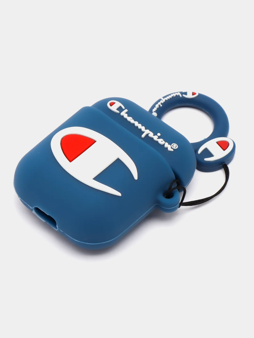Молочный чехол для беспроводных наушников AirPods (Аирподс) 1 / 2 / Pro, Pro 2 с карабином