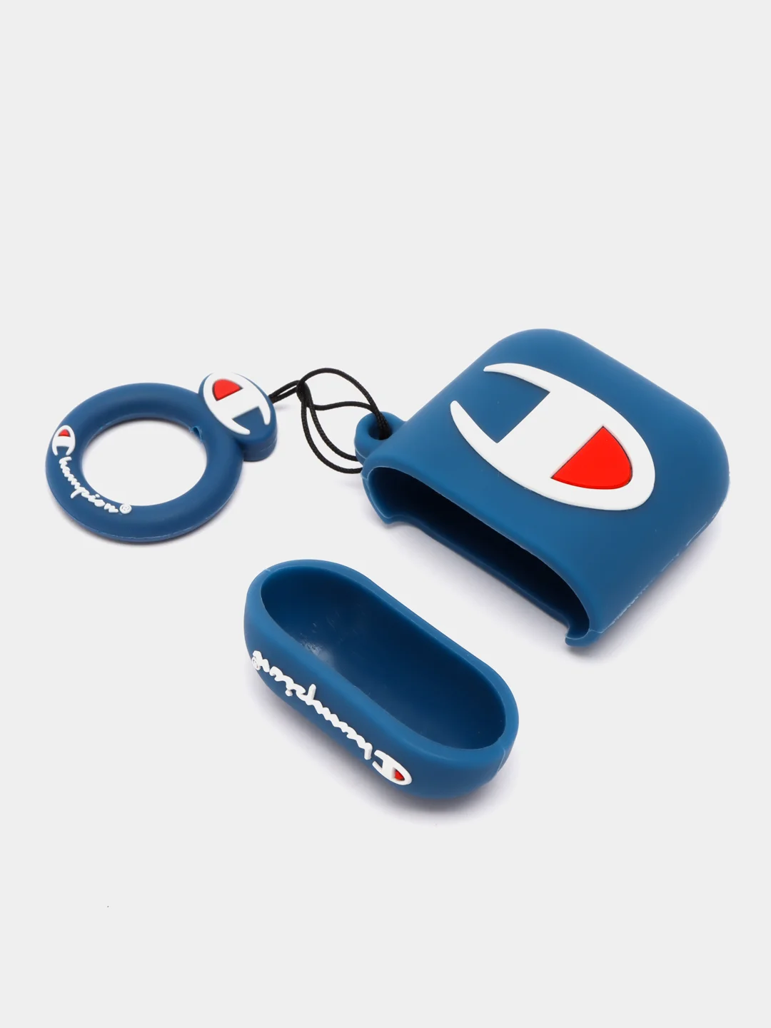 Молочный чехол для беспроводных наушников AirPods (Аирподс) 1 / 2 / Pro, Pro 2 с карабином
