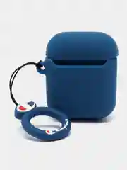 Молочный чехол для беспроводных наушников AirPods (Аирподс) 1 / 2 / Pro, Pro 2 с карабином