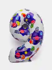 Вишнёвый цифра из фольги 0-9 "Космонавтики", 32" - 81 см