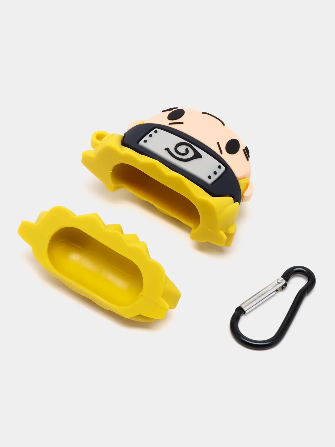 Коралловый чехол для беспроводных наушников AirPods (Аирподс) 1 / 2 / Pro, Pro 2 с карабином