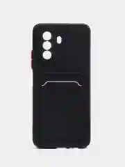 Черный чехол HUAWEI NOVA Y71 / NOVA Y70 с защитой камеры, карман для пластиковой карты