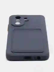 Темно-синий чехол HUAWEI NOVA Y71 / NOVA Y70 с защитой камеры, карман для пластиковой карты
