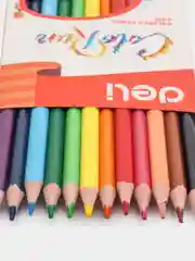 Карандаши цветные Deli, 12 цветов, трехгранные, пластик