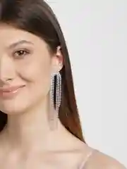 Золотой серьги длинные, вечерние