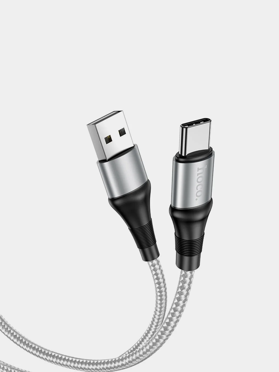 Черный кабель зарядный USB Type-C Hoco X50 Excellent 3.0A, 1 метр