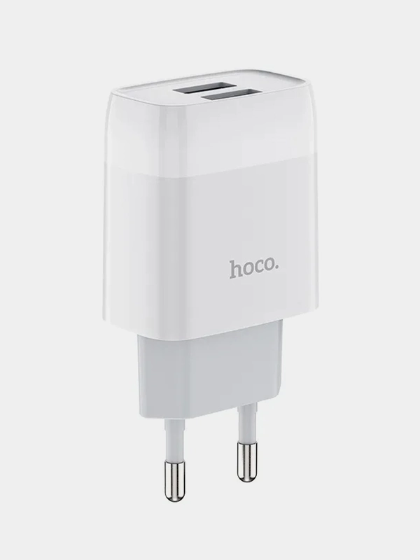 Сетевое зарядное устройство Hoco C73A 5V/2.4A 2xUSB белый