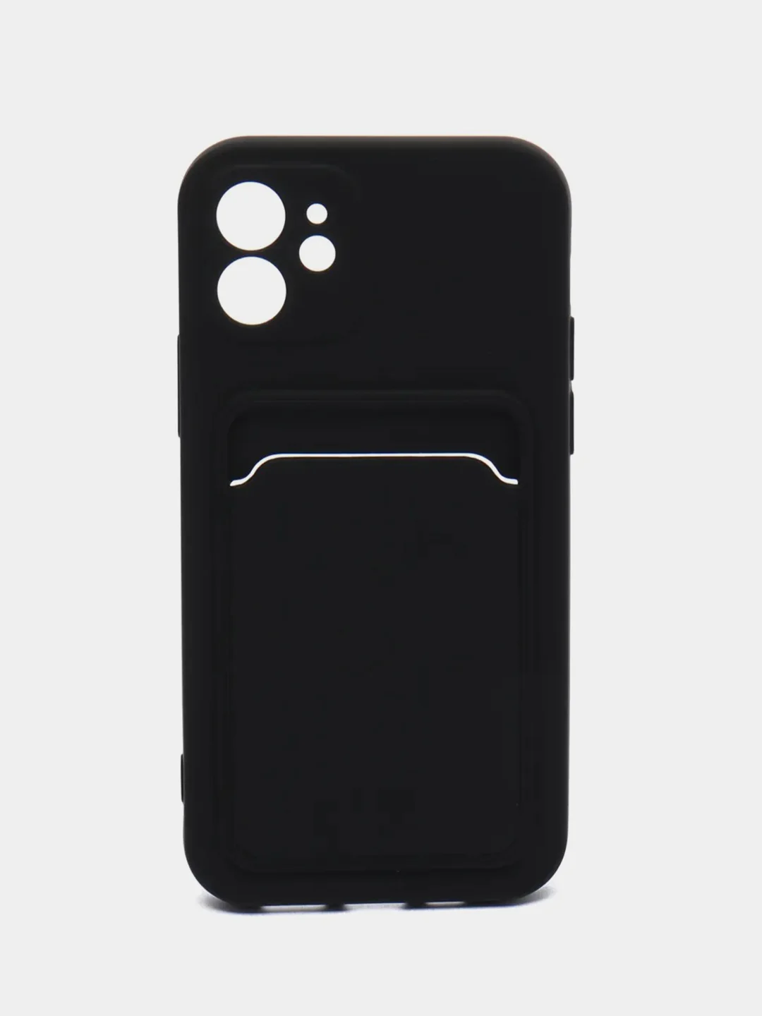 Фиолетовый чехол на iPhone (Айфон) 11, 13, 14, 7 8 Plus X XR XS, 12 Mini Pro Max, с карманом для карт