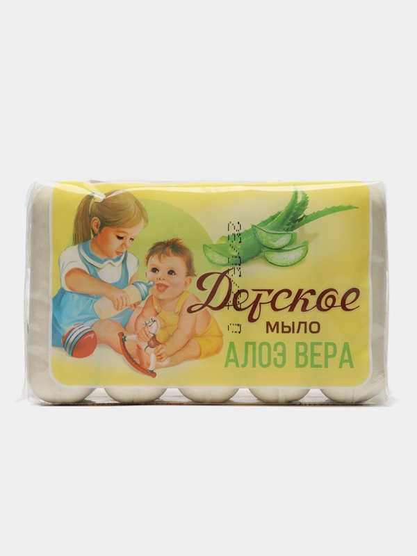 Мыло детское Нэфис "Алоэ вера", 5 штук по 75 г