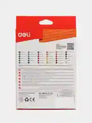 Карандаши цветные Deli 36 цветов, трехгранные, дерево