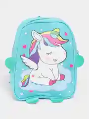 Бирюзовый рюкзак детский, с единорогом