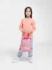Пастельно-коралловый мешок для обуви "Единорог"