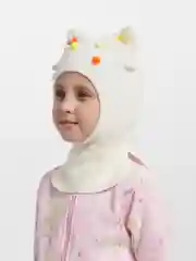 Молочный шлем детский утепленный