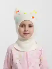 Молочный шлем детский утепленный