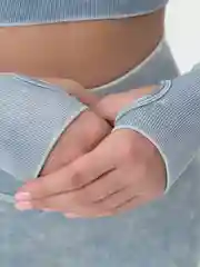 Голубой женский костюм для фитнеса и йоги. Комплект женский для йоги и фитнеса